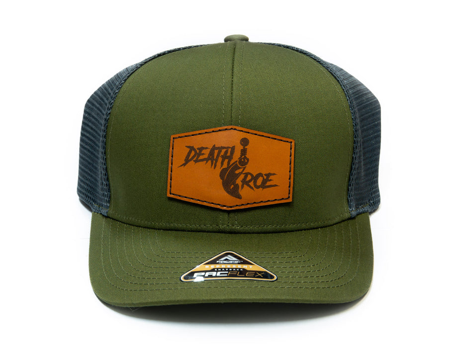 Leather Patch Snap Back Green