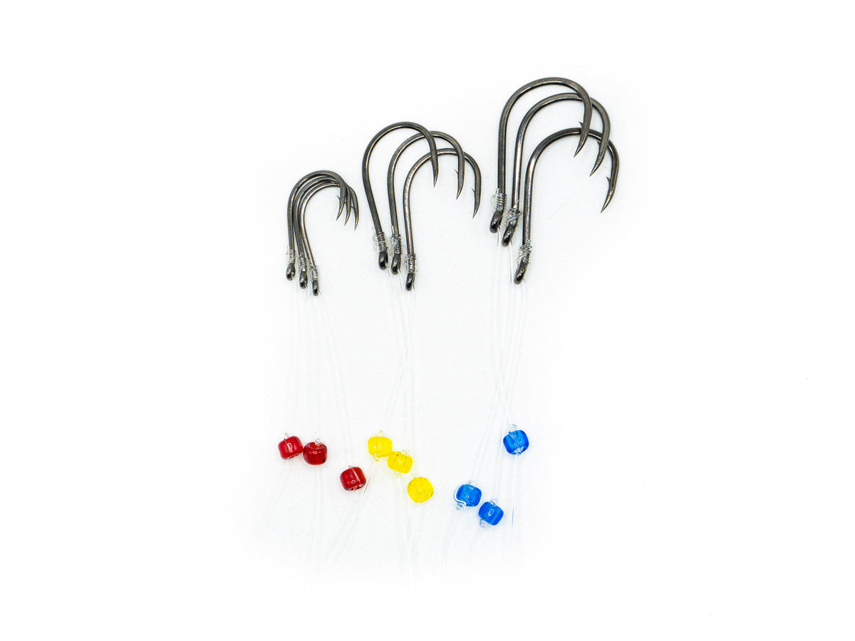 Pre-Tied Leader Pack — Death Roe Soft Beads