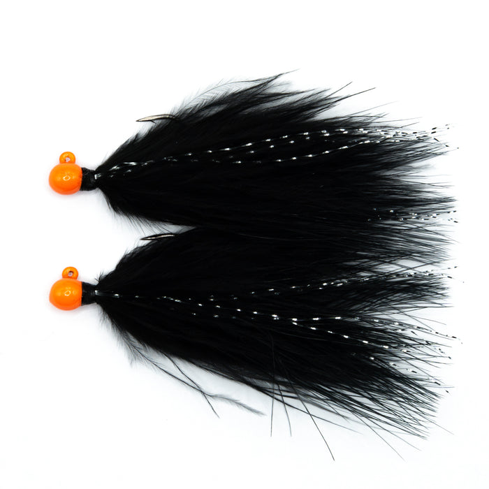 Voodoo Black/Orange Head Marabou Jig