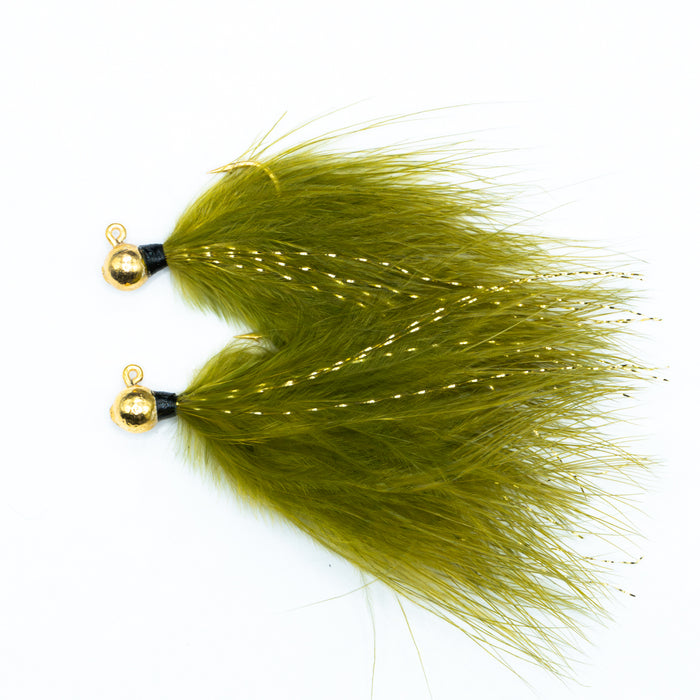 Voodoo Olive/Gold Marabou Jig