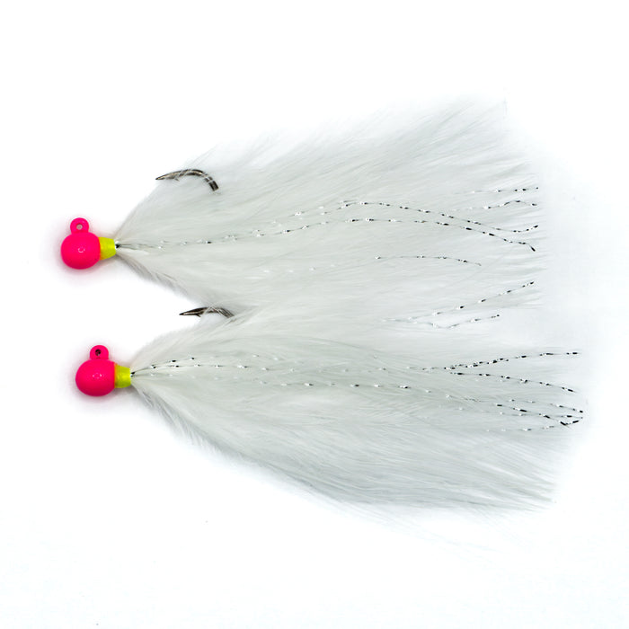 Voodoo White/Pink Marabou Jig