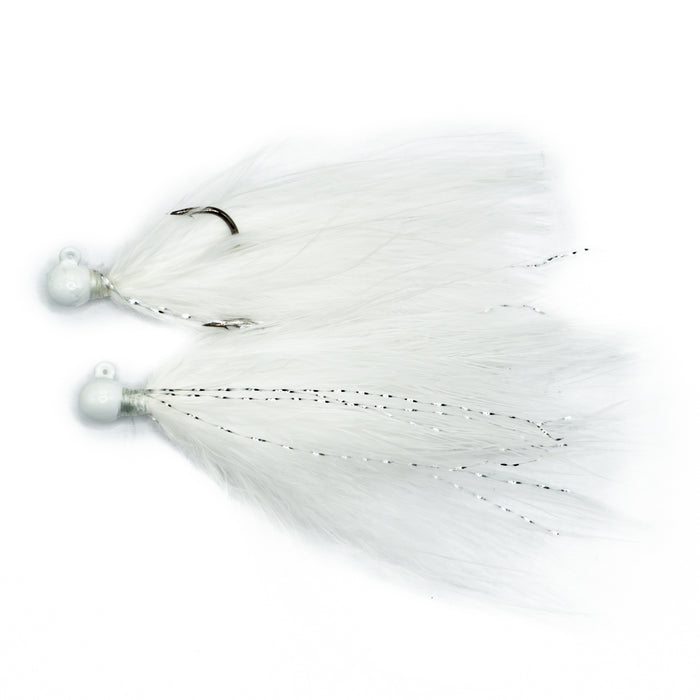 Voodoo White/White Marabou Jig