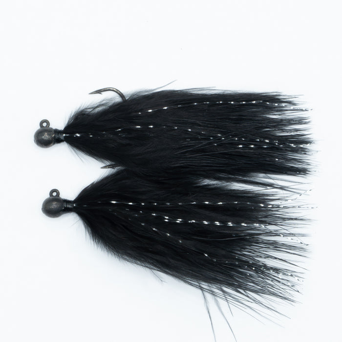 Voodoo Black/Black Marabou Jig