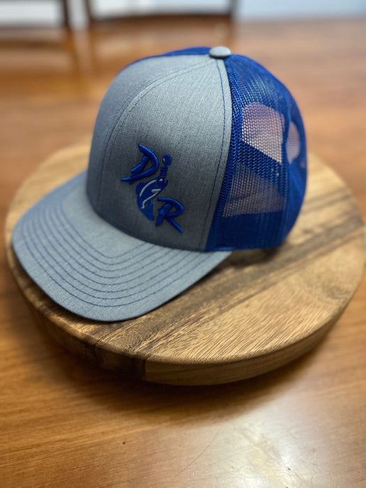 Death Roe Blue and Grey Mesh Trucker Back