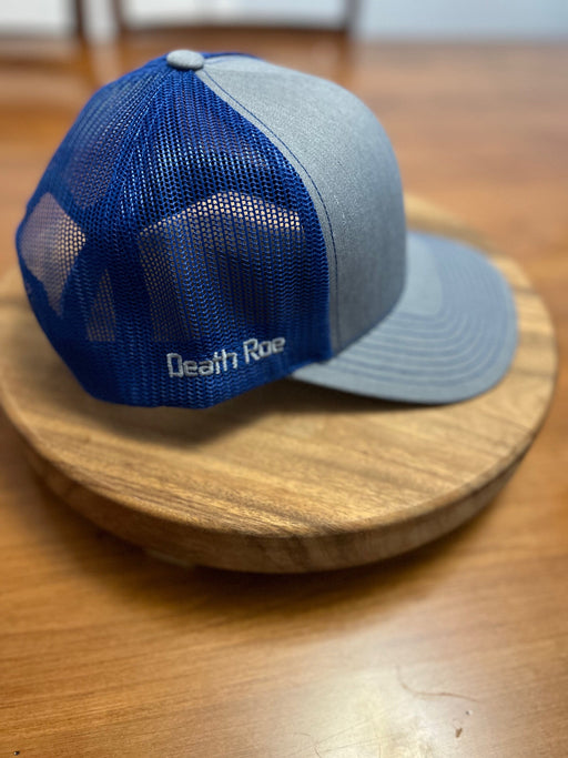 Death Roe Blue and Grey Mesh Trucker Back